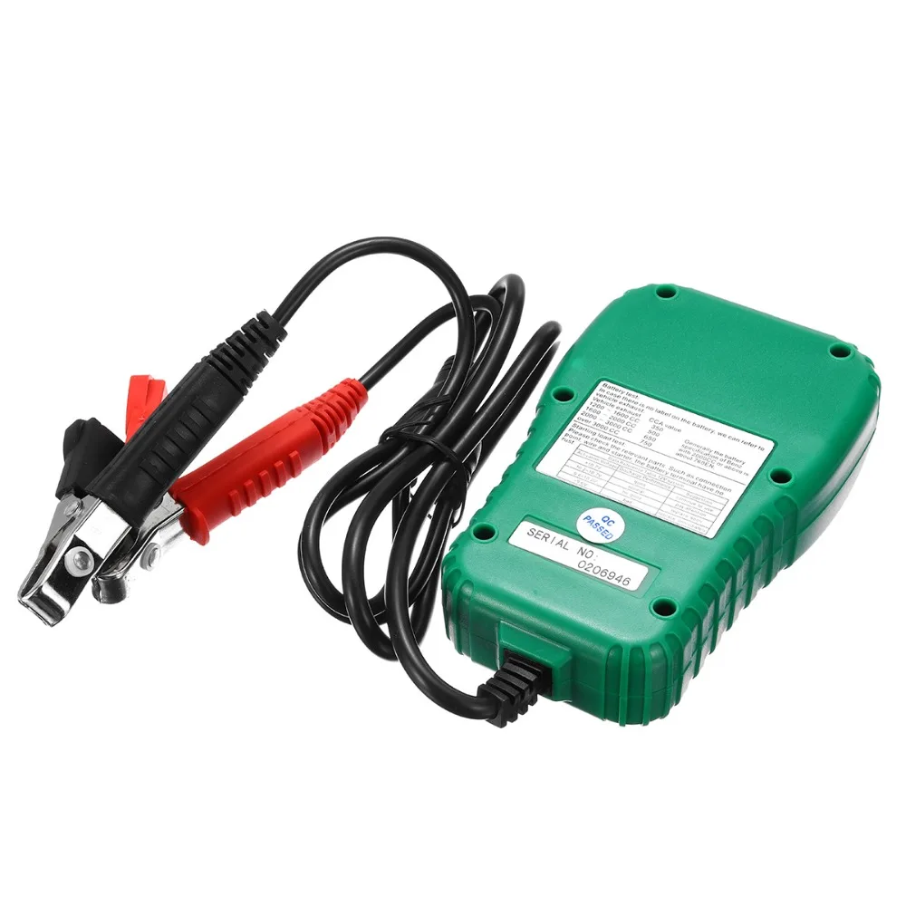 Cyfrowy tester akumulatorów 12V LCD Analizator Tester Ampery rozruchowe Bateria Alternator System akumulatorów Rezystancja Napięcie Analiza życia