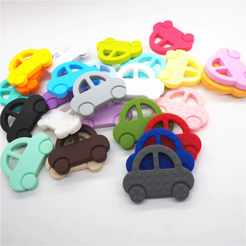 Chenkai 1PC Lovely Silicone Car Teether Baby Cartoon Biscuit Oreo Cookie Teether DIY Elephant Butterfly Animal Teething Toy