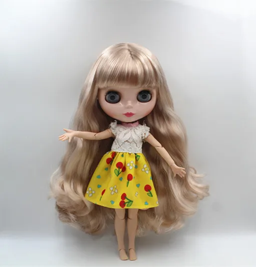 

Blygirl Blyth doll White and white mixed Liu Hai curly hair nude doll 30cm joint body 19 joint DIY doll can change makeup