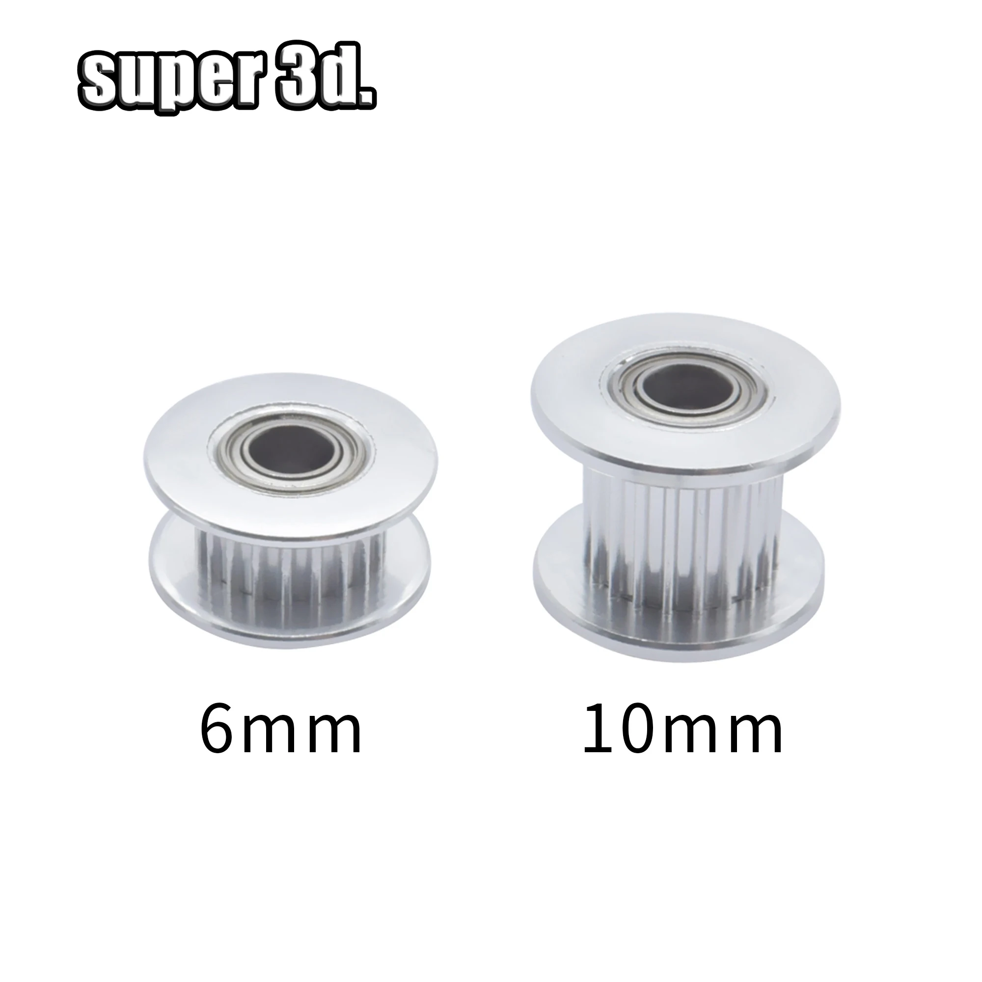 5pcs 3D Printer GT2 Idler Timing Pulley 20T  ID3/5mm , OD 13/16/18mm use for Width 6&10mm belt with tooth