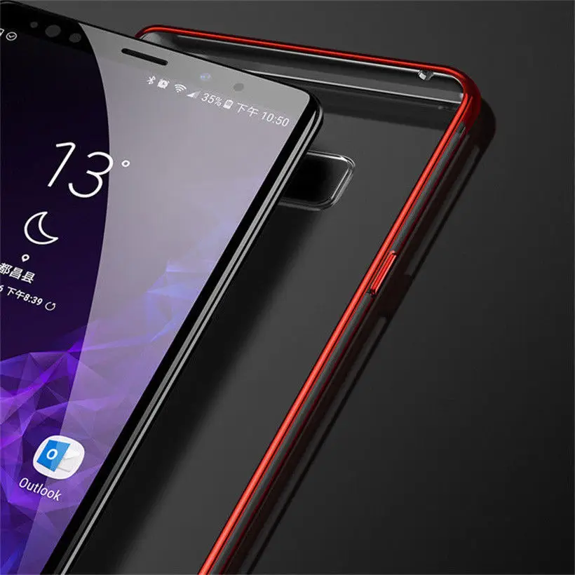 เคสโทรศัพท์ซิลิโคนเคลือบสำหรับ Samsung Galaxy Note 10 20 S9 S20 S10 S21 S22 S23 S24 PLUS แบบใสเนื้อนุ่มพิเศษ