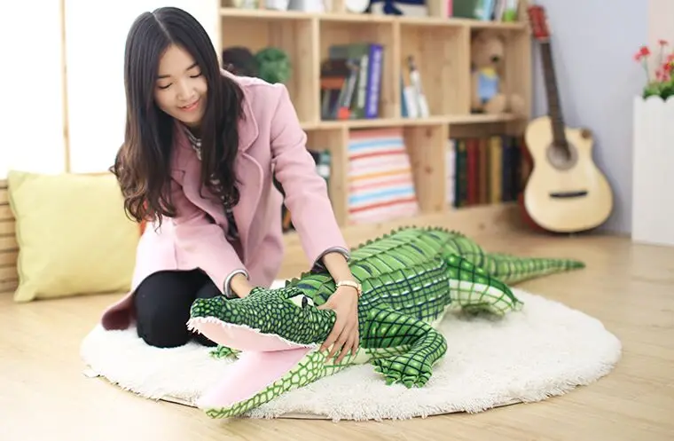 

huge 200cm simulation crocodile plush toy doll throw pillow christmas gift w0628