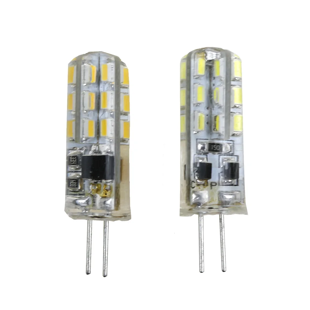 10pcs G4 led Lamp DC12V /AC220V SMD3014 24LED Replace 20W  halogen lamp 360 Beam Angle LED Bulb with soft silicon White/warm