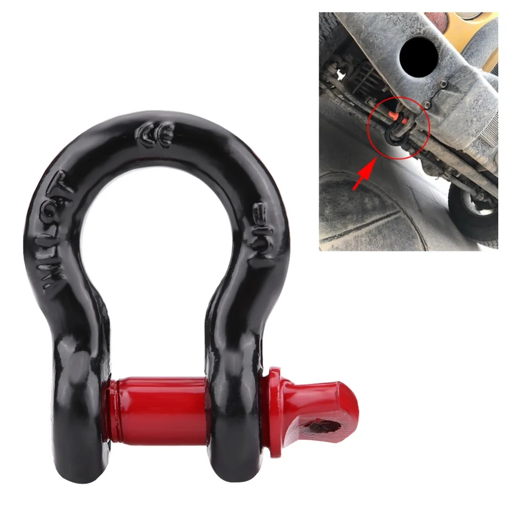 Heavy Duty Galvanized Shackles D  Steel 2T 4,400lbs/4.75T 10,000lbs Capacity for Vehicle Recovery Towing Car Accessories