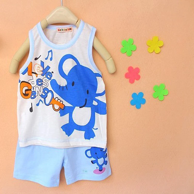 

Hot Sale Kids Clothes Girls Boys Set Animal Themes T Shirt And Pants Children's Set Baby Clothing