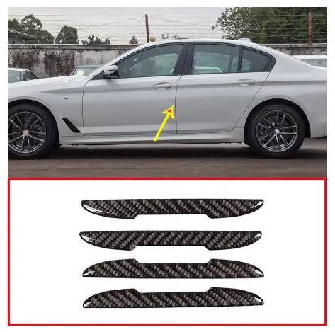 

4pcs Real Carbon Fiber Car Door Anti-collision Strip Trim For BMW F10 F15 F16 F30 F48 G30 G38 For Mercedes benz W205 W213 W222