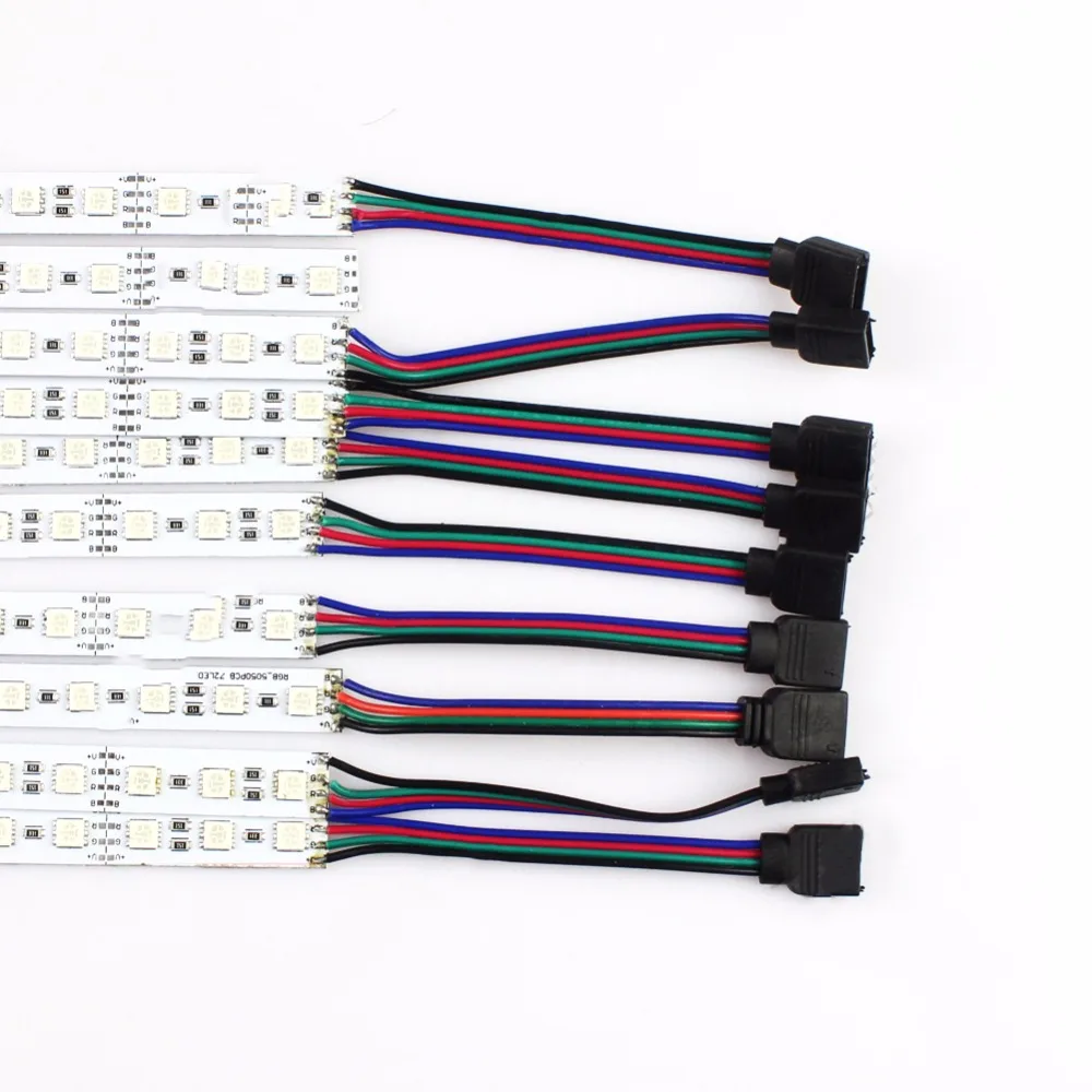 10/15/20pcs SMD 5050 RGB 50CM 0.5m DC 12V 36 Aluminum LED Hard luces LED strip Bar light cabinet