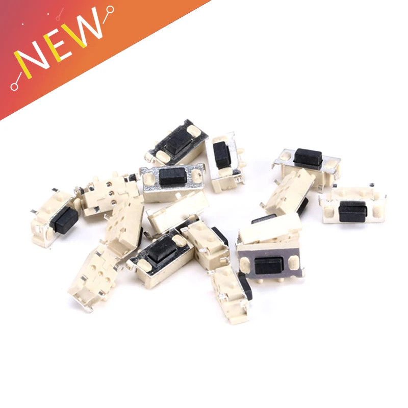 100Pcs/10pc 3x6x3.5mm Micro Tact Push Button Switch DC 12V 50mA 3*6*3.5 3x6x3.5 SMD SMT For MP3 MP4 Tablet PC BLE Remote Control