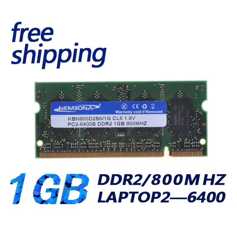 KEMBONA Laptop RAM DDR2 2GB 1GB 800MHz/667MHZ PC2 6400 53001G 2G Notebook Memory 200PIN original