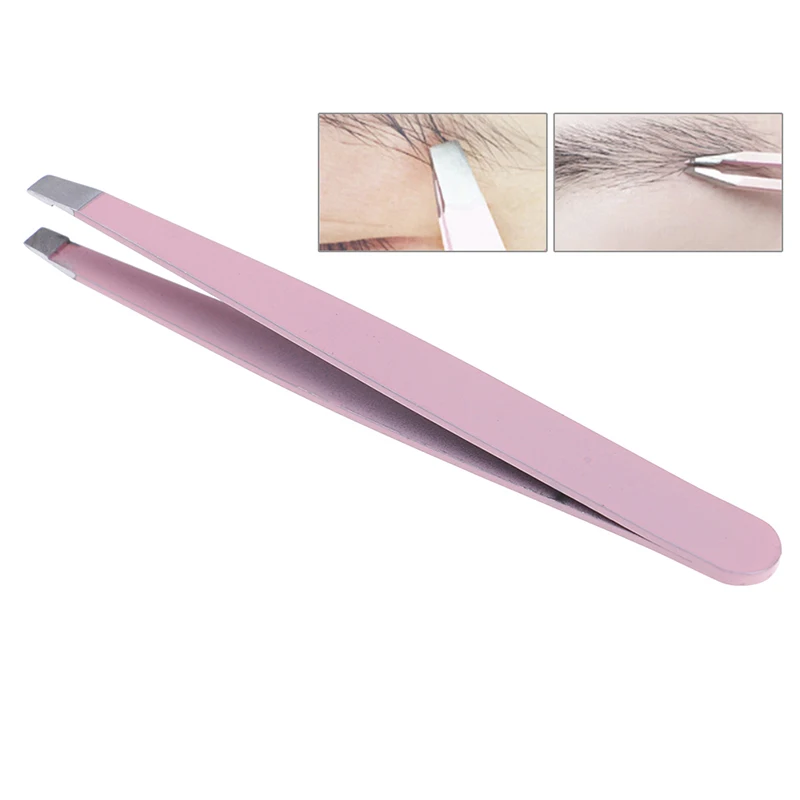 1pcs Eyebrow Tweezers Stainless Steel Face Hair Removal Eye Brow Trimmer Eyelash Clip Cosmetic Beauty Makeup Tool High Quality