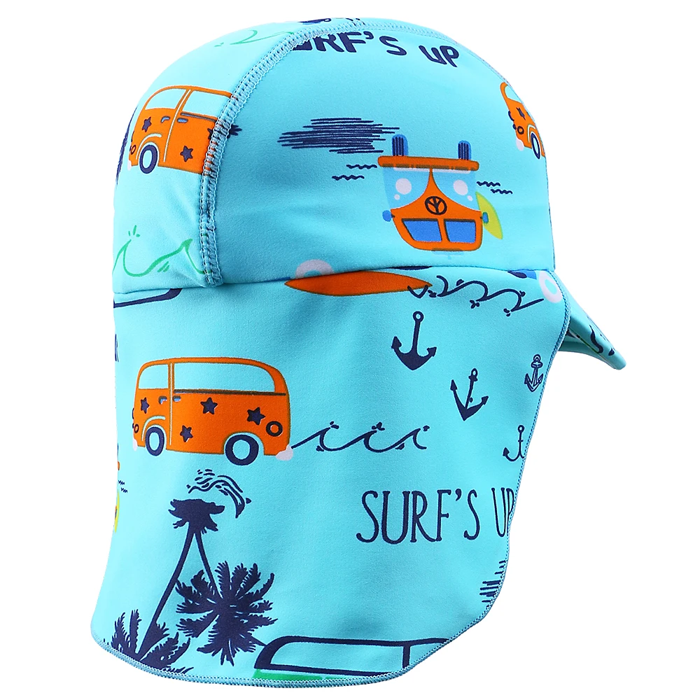 BAOHULU Cartoon Baby Kids Swimming Cap Summer 2021 Sun Protection Beach Sun Hats Waterproof for Boys Girls Children Outdoor Hat