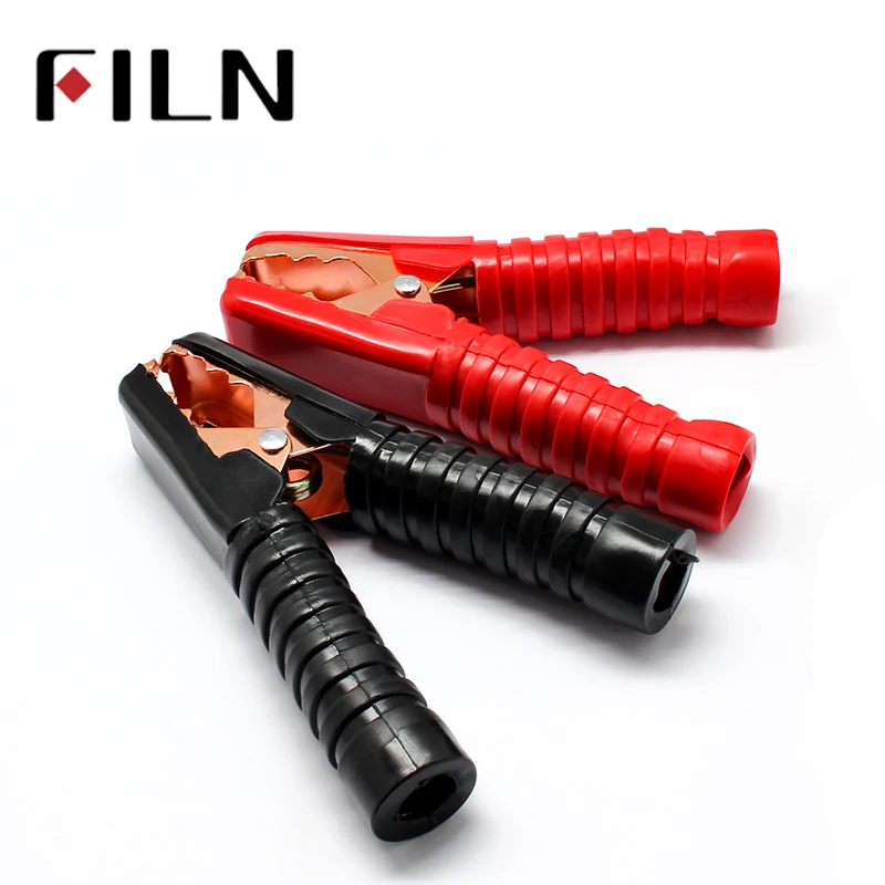 140mm 200A Coplete Insulated Golden Plated Power Charging Car Van Battery Clamp Alligator Clamp