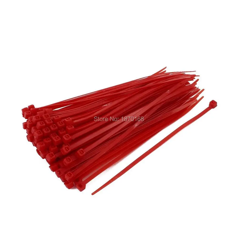 

4mm x 200mm Self Locking Nylon Cable Ties Heavy Industrial Wire Zip Ties Red 1000pcs