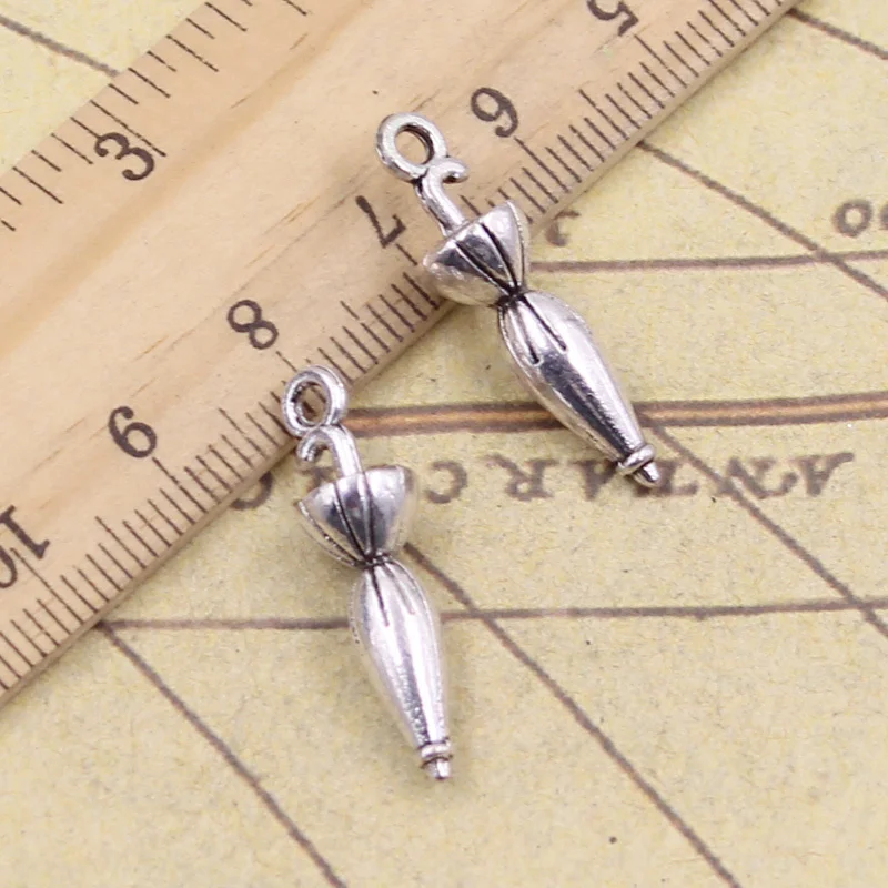 

15pcs Charms Umbrella 7x27mm Antique Silver Color Pendants Making DIY Handmade Tibetan Finding Jewelry For Bracelet