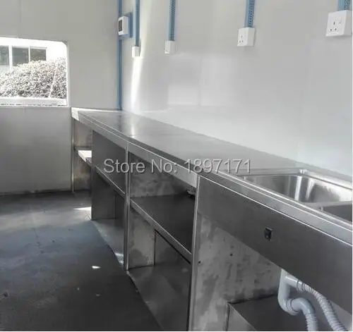 4 륜 핫도그 이동식 푸드 트레일러, 커피 푸드 카트, 대형 푸드 트럭