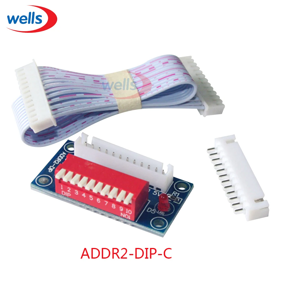 DMX512 DECODER accessories ADDR2 DIP10 to 12P wire, 12pin wire length 200mm