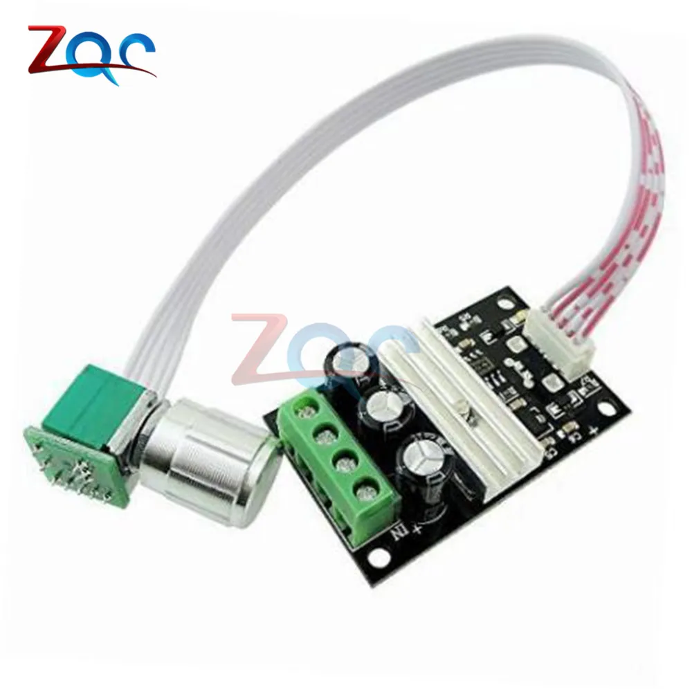 DC 6V 12V 24V 28V 80W 3A PWM Motor Speed Controller Adjustable Variable Speed Control With Extend Potentiometer On/Off Switch