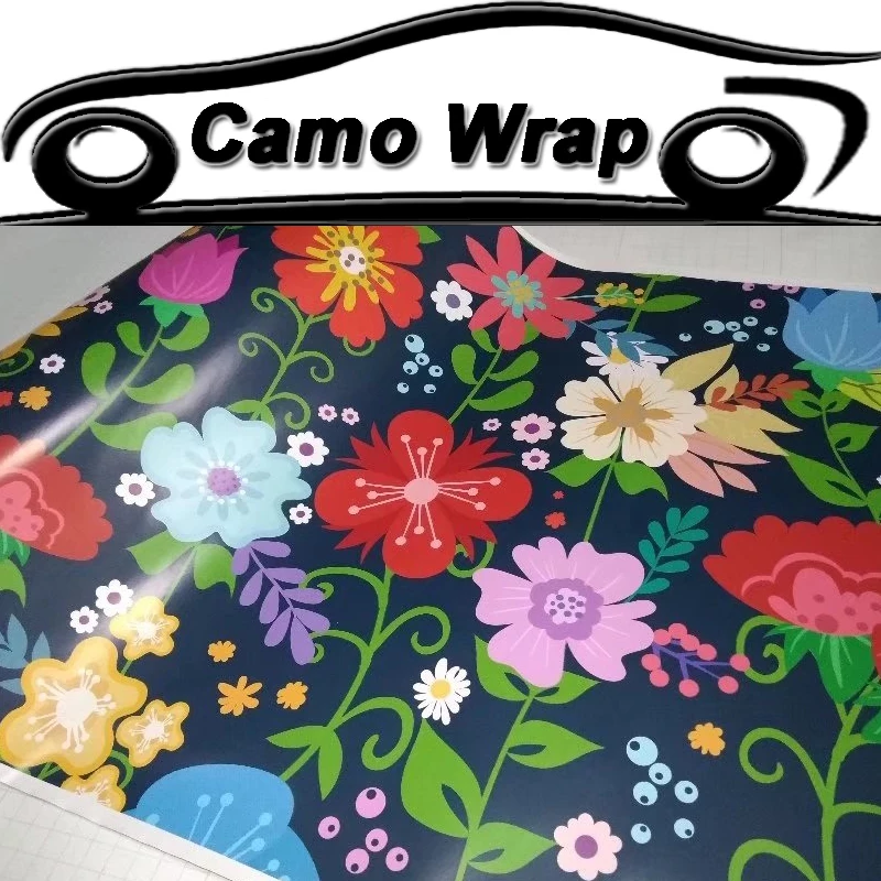 ORINO Flower Sticker Film Camouflage Vinyl Foil Car Wrap Film Motorcycle Scooter Vehicle Truck Wrapping Adhesive Car Sticker