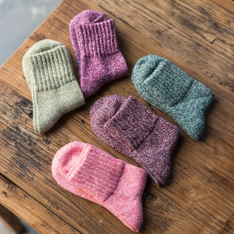 

10pair/lot New Ladies Rabbit Wool Socks Japanese Style Flanging Pure Colors Autumn Winter Socks Women Wholesale 22-25cm