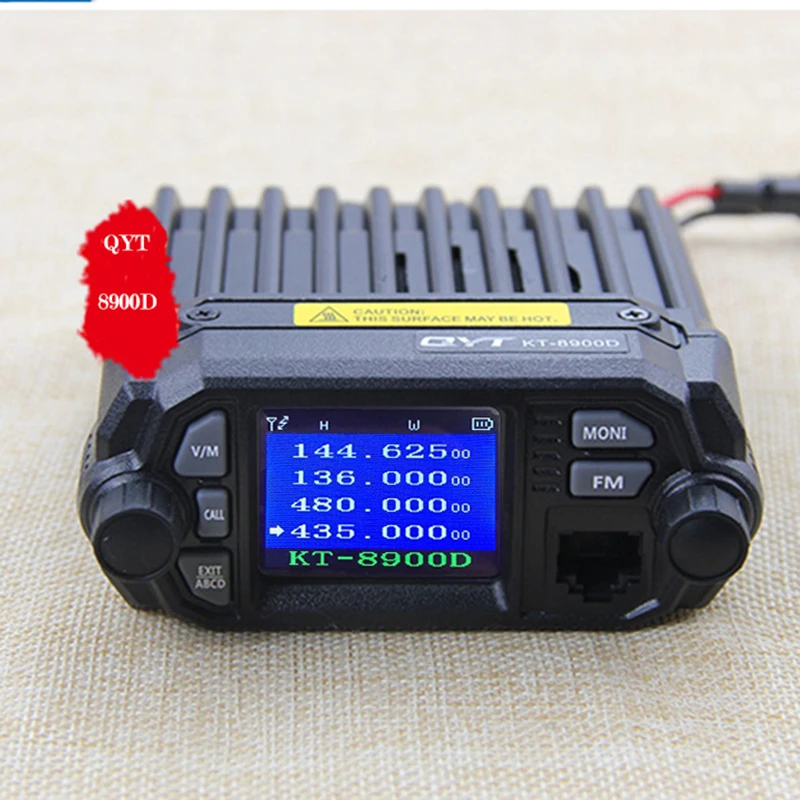 QYT KT-8900D 25W dwukierunkowe dwukierunkowe Radio samochodowe Upgrade KT-8900 Mini mobilne Radio z czterozakresowy duży wyświetlacz LCD QYT KT8900D