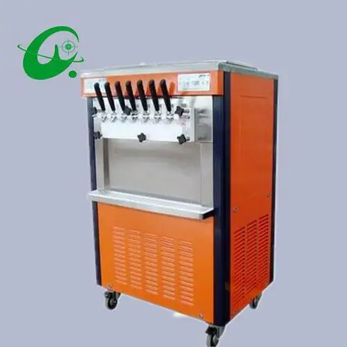 48~52L/H Commercial Soft Ice Cream Making Maker 7 Colors Rainbow Vertical Desktop soft ice cream machine