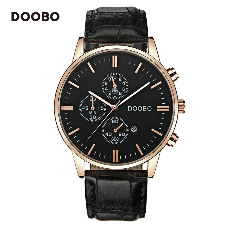 

DOOBO Watch Men Watch Luxury Genuine Leather Men's Watches Auto Date Business Watches Male Clock relogio masculino reloj honmbre