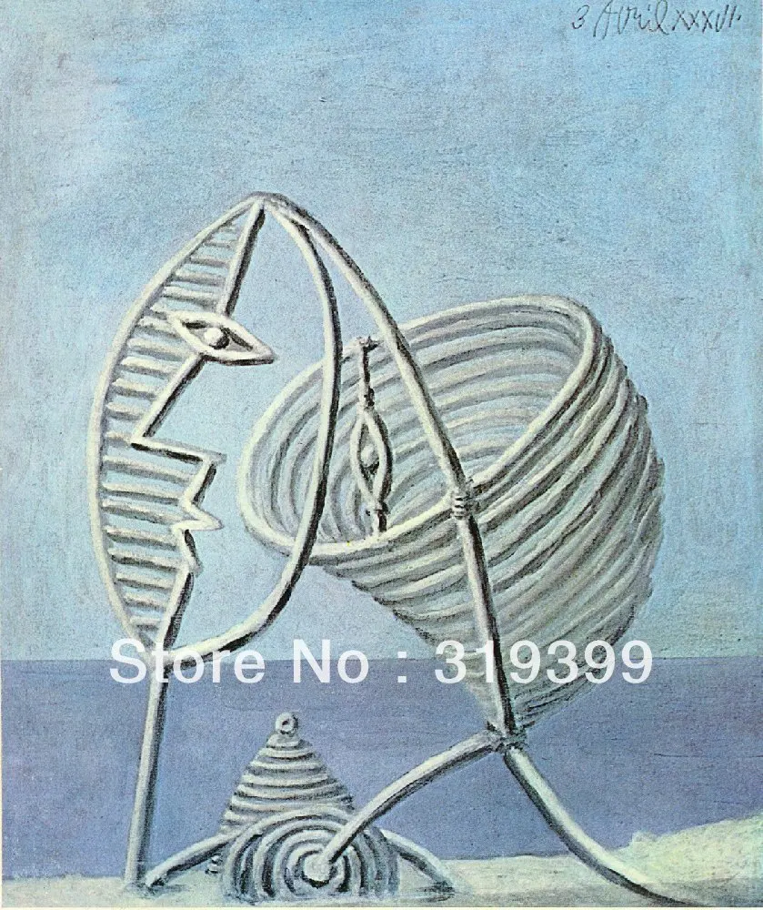 

Oil Painting Reproduction on Linen canvas,portrait-of-young-girl-1936 by pable picasso,Museam Quality,Free fast shipping