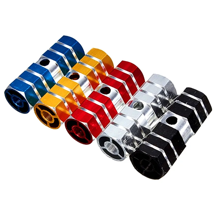 2 Pieces Bicycle Foot Pegs Mountain Bike Cycling Bicycle Rear Stunt Foot Peg 6 Axle Ultralight Aluminum Alloy Pedal Accessories