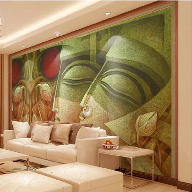 

wellyu papel de parede Custom wallpaper Bar KTV Southeast Asian art backdrop family living room use papel parede behang