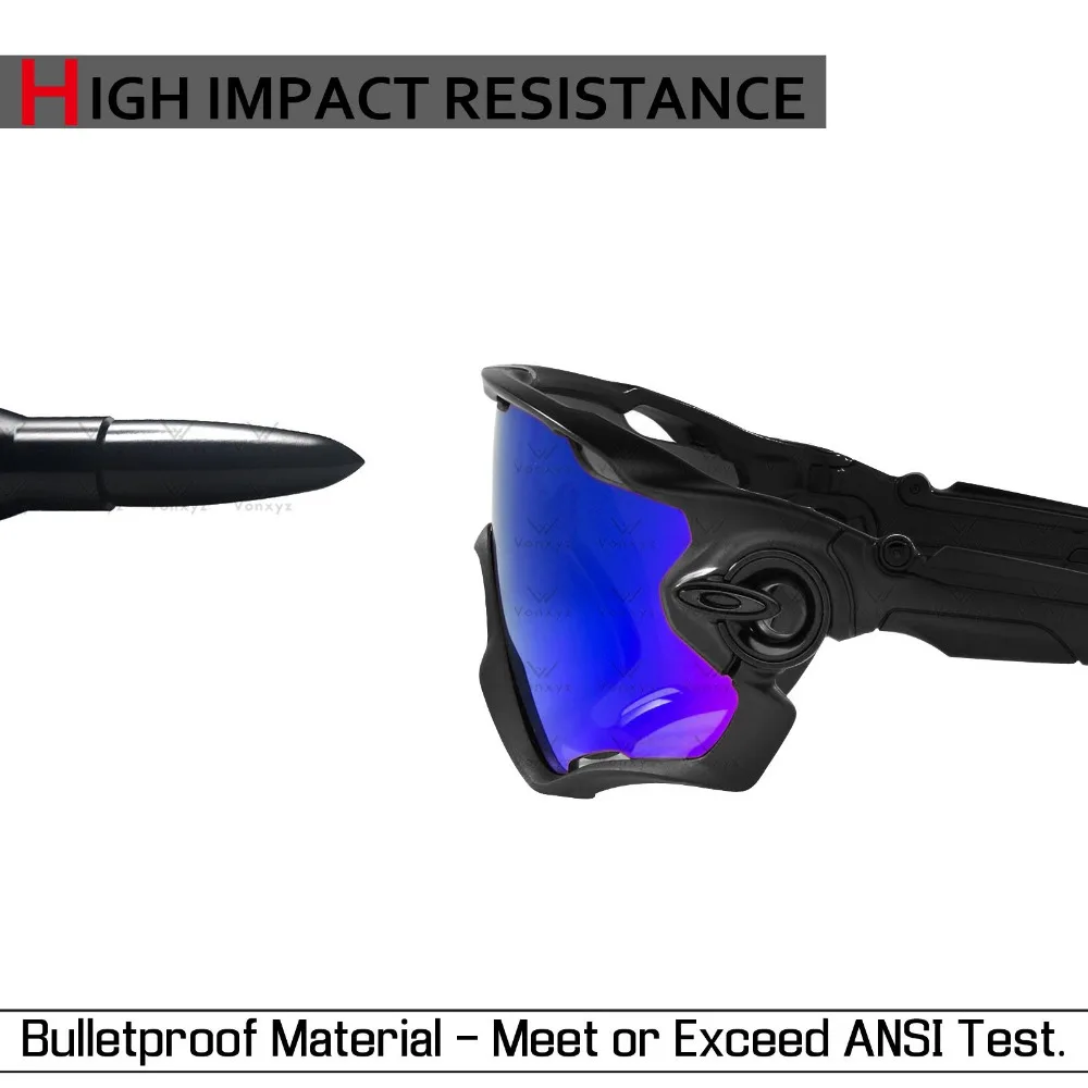 Vonxyz-عدسات بديلة شفافة عالية الكثافة لسترة Oakley Flak وإطار XLJ