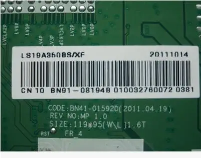 

Original S19A350B drive board, board number: BN41-01592D spot