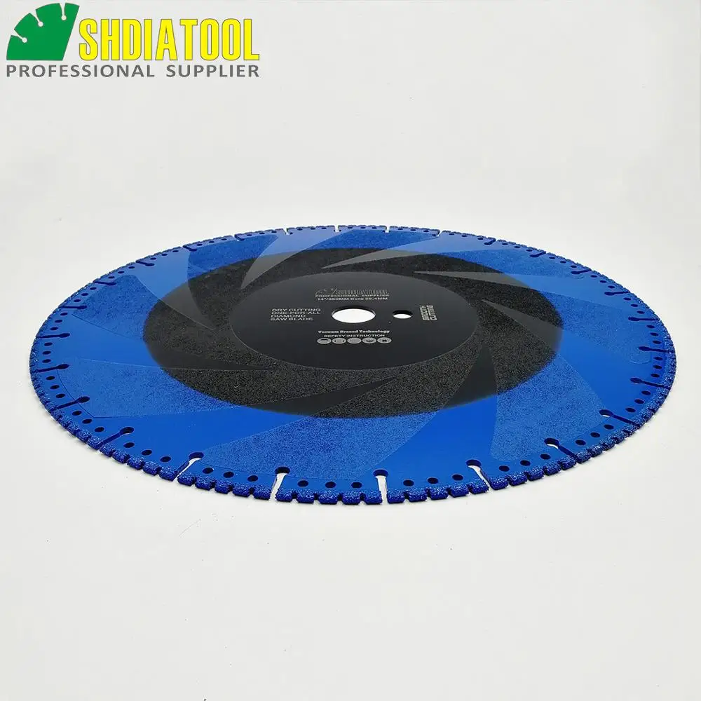 DIATOOL 1pc 350mm Vacuum Brazed Diamond Blade For All Purpose 14" Demolition Blade For Stone Iron Steel