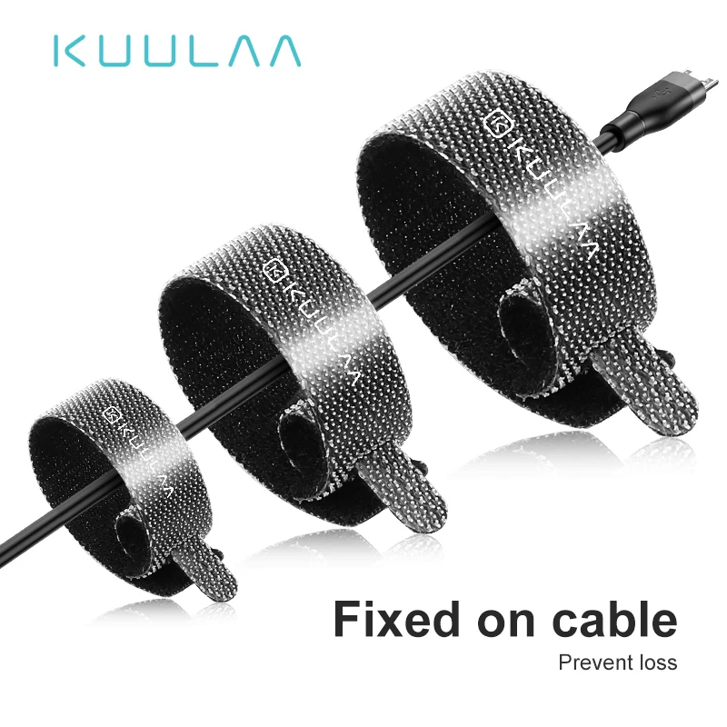 KUULAA Cable Organizer Wire Winder Cable Holder 14cm For Mouse Cord Earphone HDMI Aux USB Cable Management Wire Cable Protector