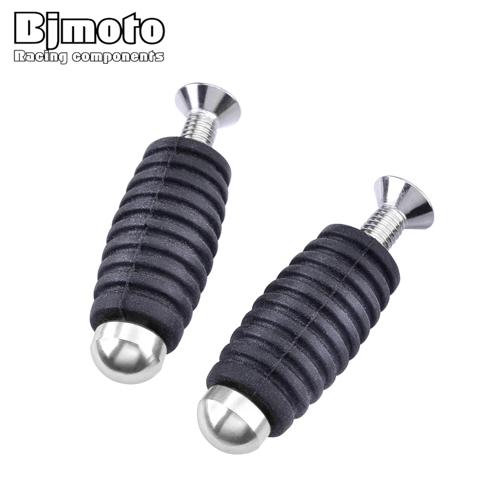 BJMOTO Motorrad Getriebe Shift Bremshebel Kappe Pegs Toepegs Pedale M6 6mm Fußrasten Für Kawasaki Honda Ducati Racing Fußrastenanlage