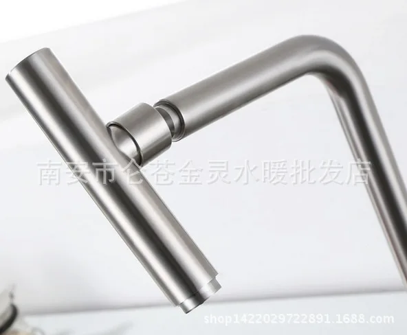 304 stainless steel hot and cold rotating faucet Variety rotating kitchen sink faucet basin wash basin high faucet