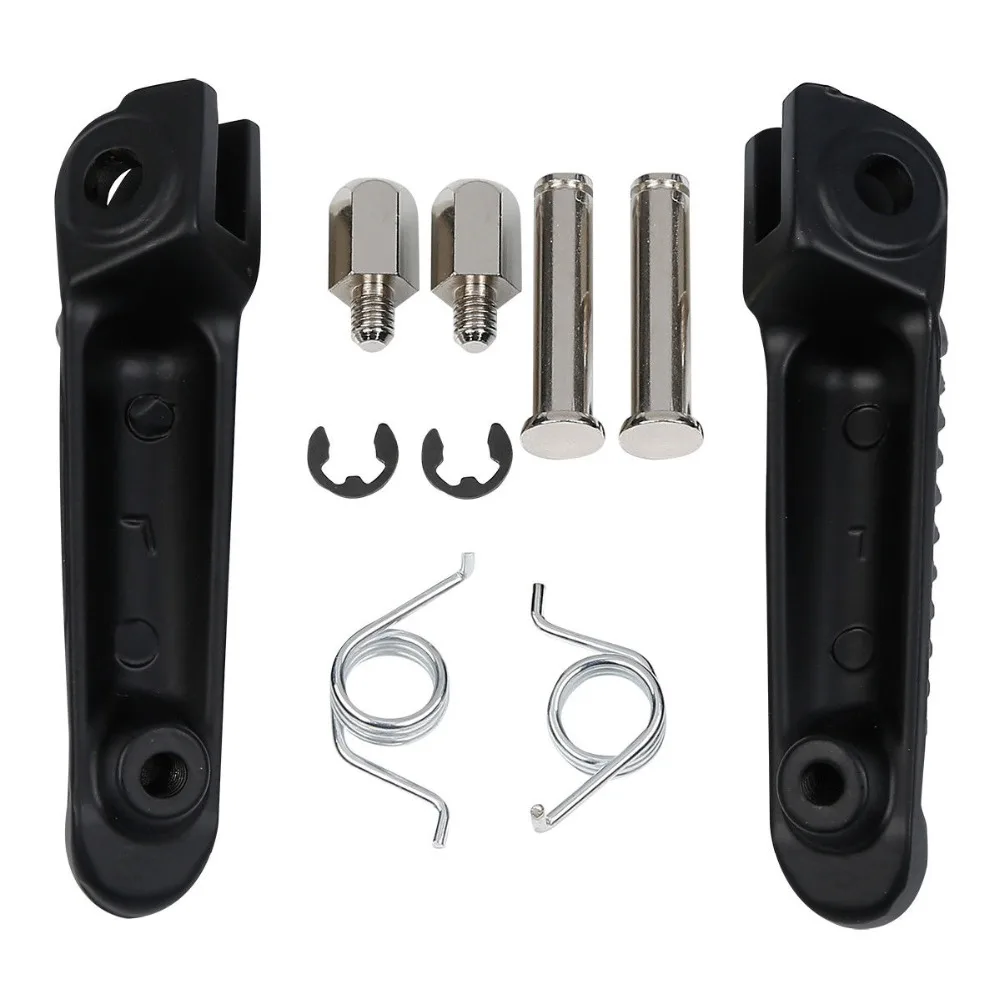 Motorcycle Matt Black Front Foot Pegs Footrests For Yamaha YZF R1 1998-2021 YZF-R6 1999-2020 12