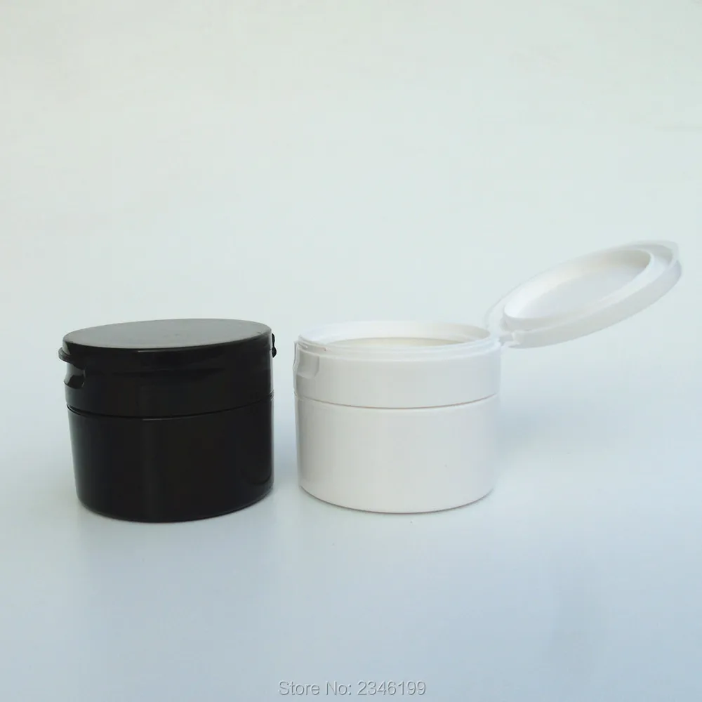 

100g 30pcs/lot High Quality Black/White Face Cream Box, Empty Lotion Cream Jar with Clamshell Cover, Cosmetic Packaging