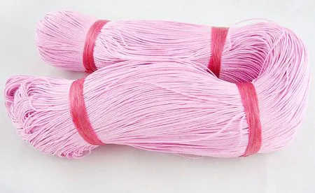 

Cotton Wax Cord, Lt. Pink, 1mm in diameter, about 430m/bundle