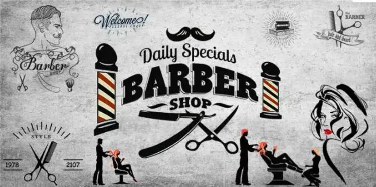 Wallpaper 3d for Walls Wallpapers 3 d Living Room European Haircut Tool Salon Barbershop Wall Paper Mural