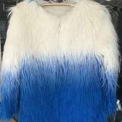 Faux fur new autumn and winter ladies faux fur coat long sleeve coat