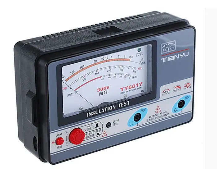 TY6017 500V insulation resistance meter,analog INSULATION TESTER,0.5-1000M.