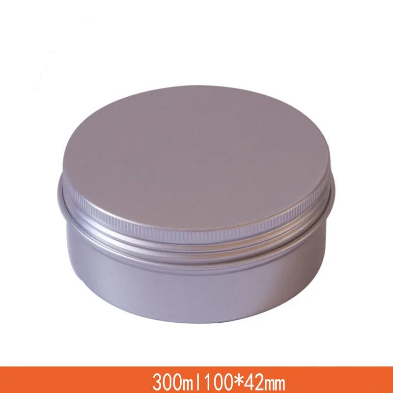 Aluminum Container 300ML Cosmetic Cream Jar Round Dia 100mm Snacks Packing Box Customizable Pomade Aroma Candle Refillable Pot