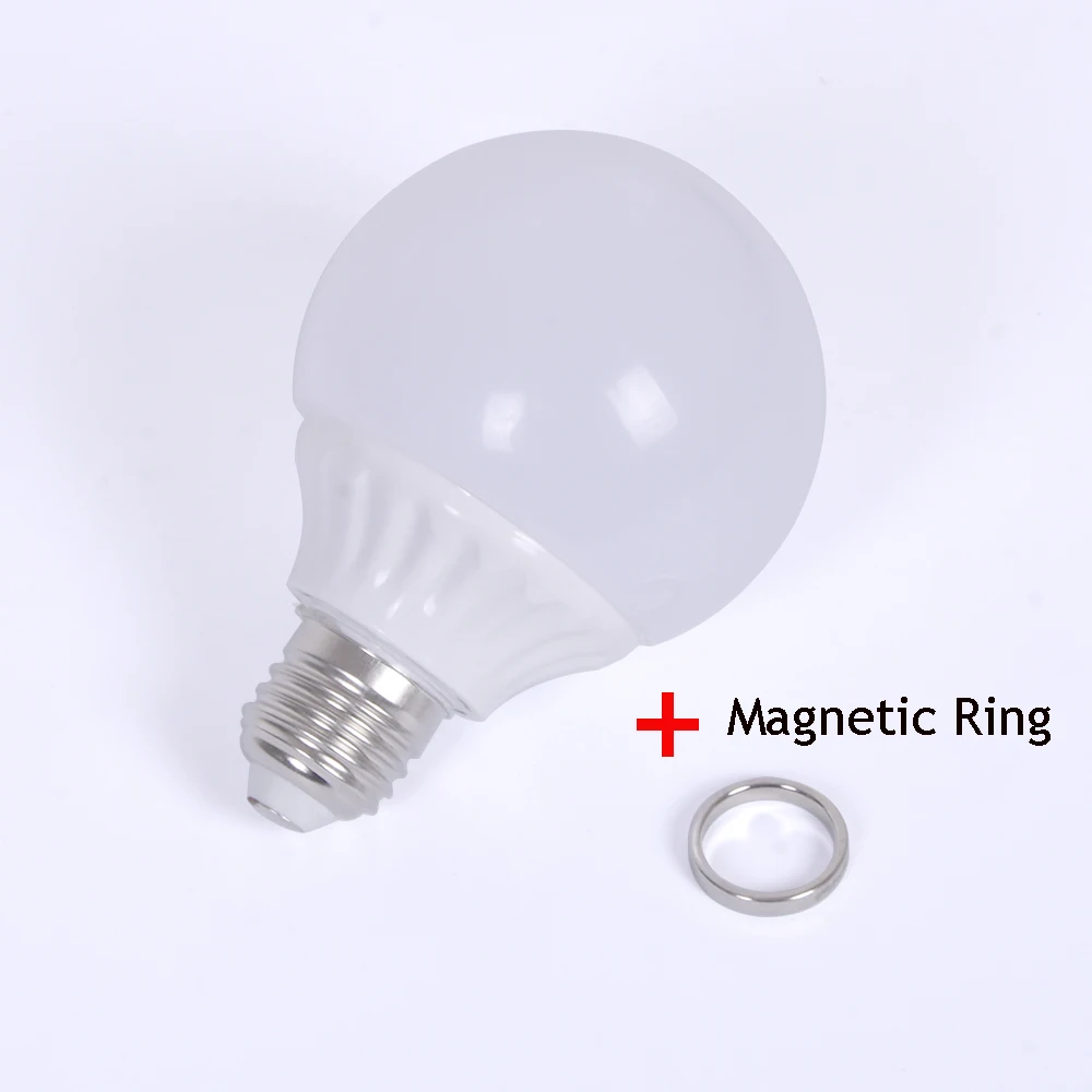 Magnet Control Magic Light Bulb(White Color,With One Magnetic Ring) Magic Tricks Magician Stage Illusion Gimmick Props Mentalism