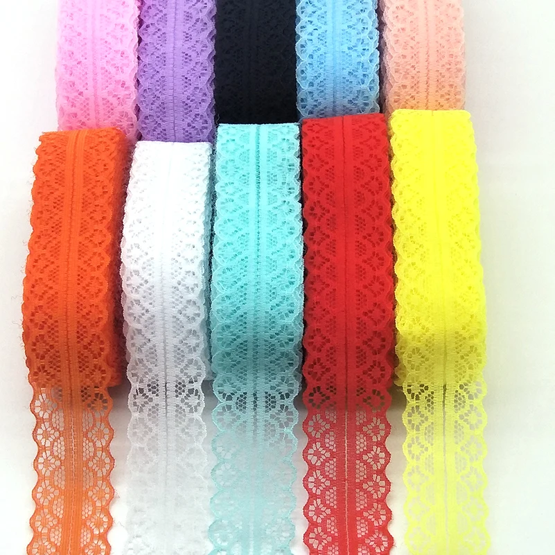 High quality 10 yards Lace Ribbon Tape Width 28MM Trim Fabric DIY Embroidered Net Cord For Sewing Decoration African Lace Fabric