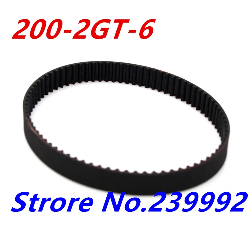 10pcs 3d printer belt closed loop rubber GT2 timing belt 200-2GT-6 teeth 100 length 200mm width 6mm