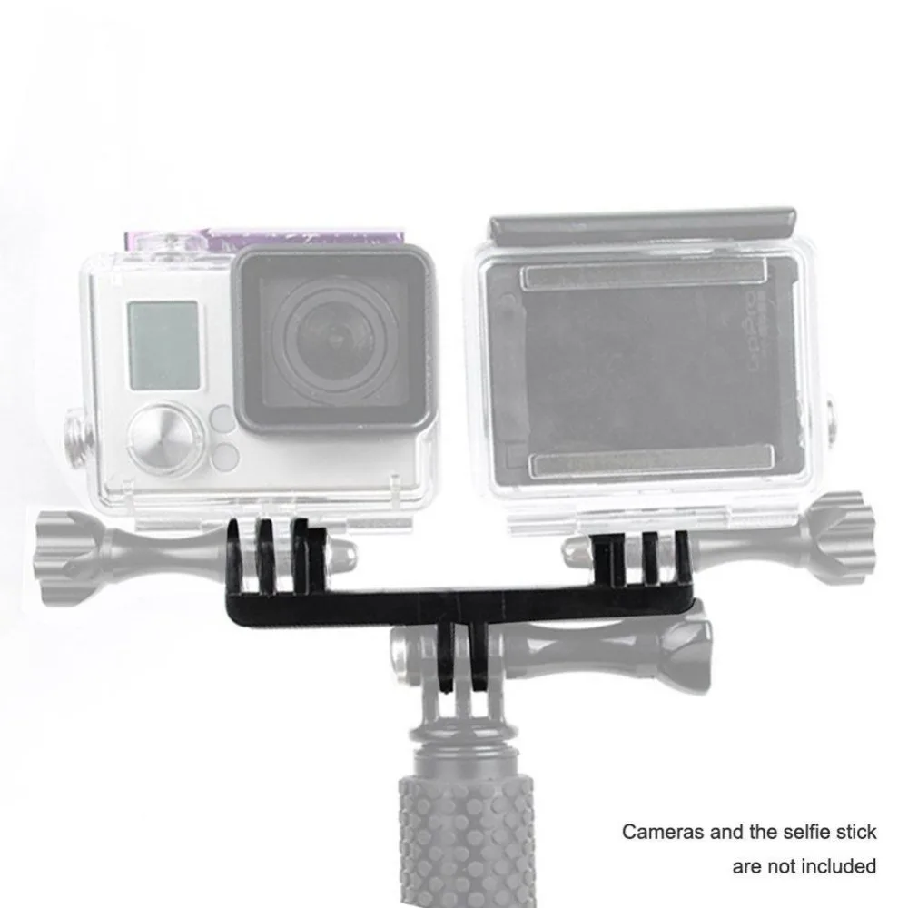 

Dual Hero Mount Adapter for GoPro Hero4 Hero3+ Hero3 Hero2 Hero Black/ Silver Cameras - fits GoPro Monopod Selfie Stick and Most