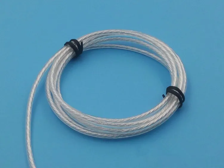 single crystal silver wire Transparent diy earphone wire 5meters