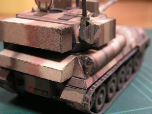 F V101 Scorpion Tank Camouflage 3D Paper Model DIY