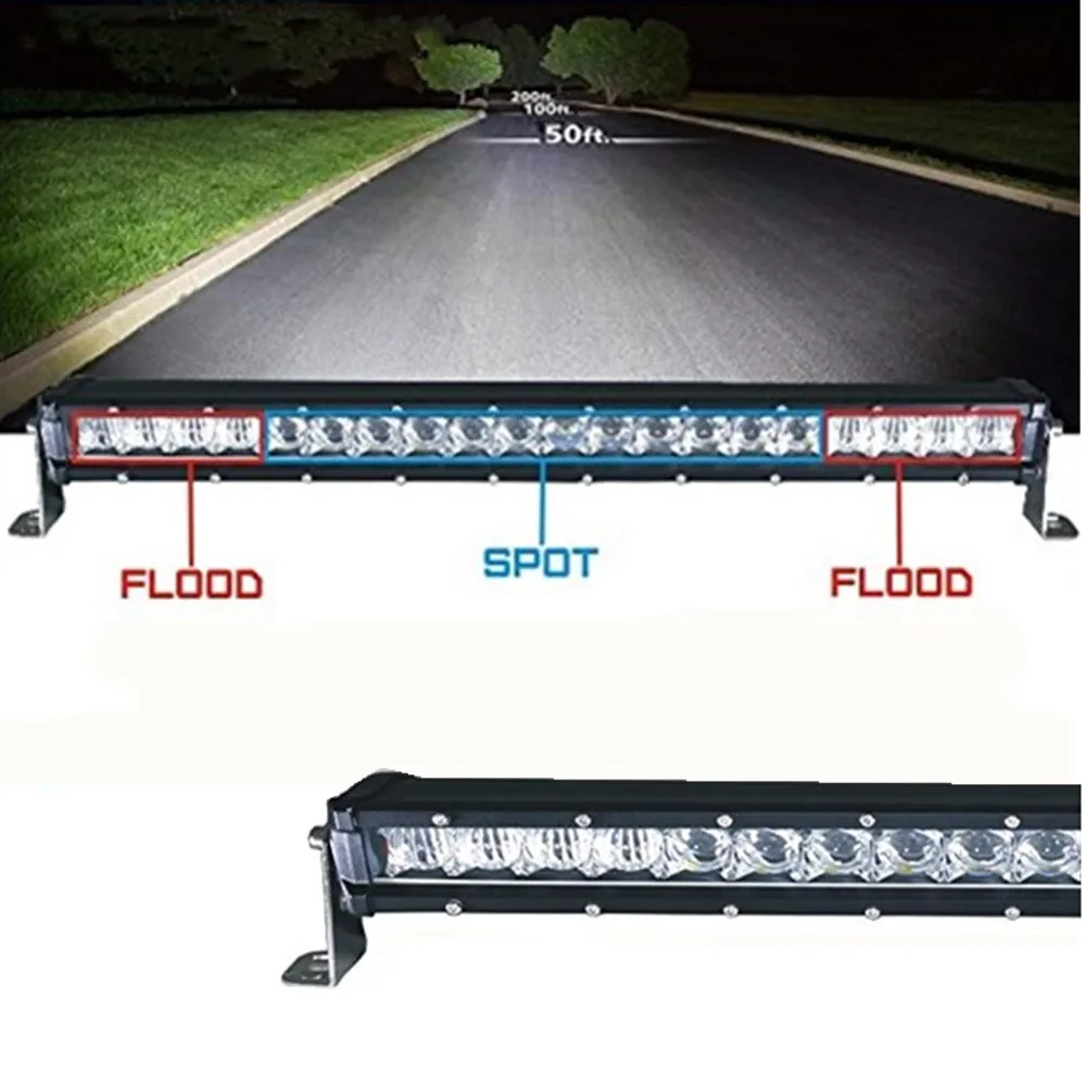 Marloo 5D 20 22inch 100W offroad LED Light Bar With Hood Mounting Brackets For 07-18 Jeep Wrangler JK