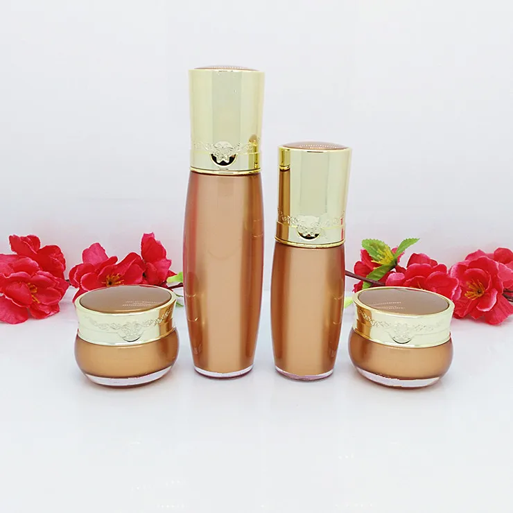 50pcs/lot Golden luxury 80ml 100ml Acrylic lotion bottles,80 ml 100 ml  cosmetic bottles,  plastic cream bottle for lotion